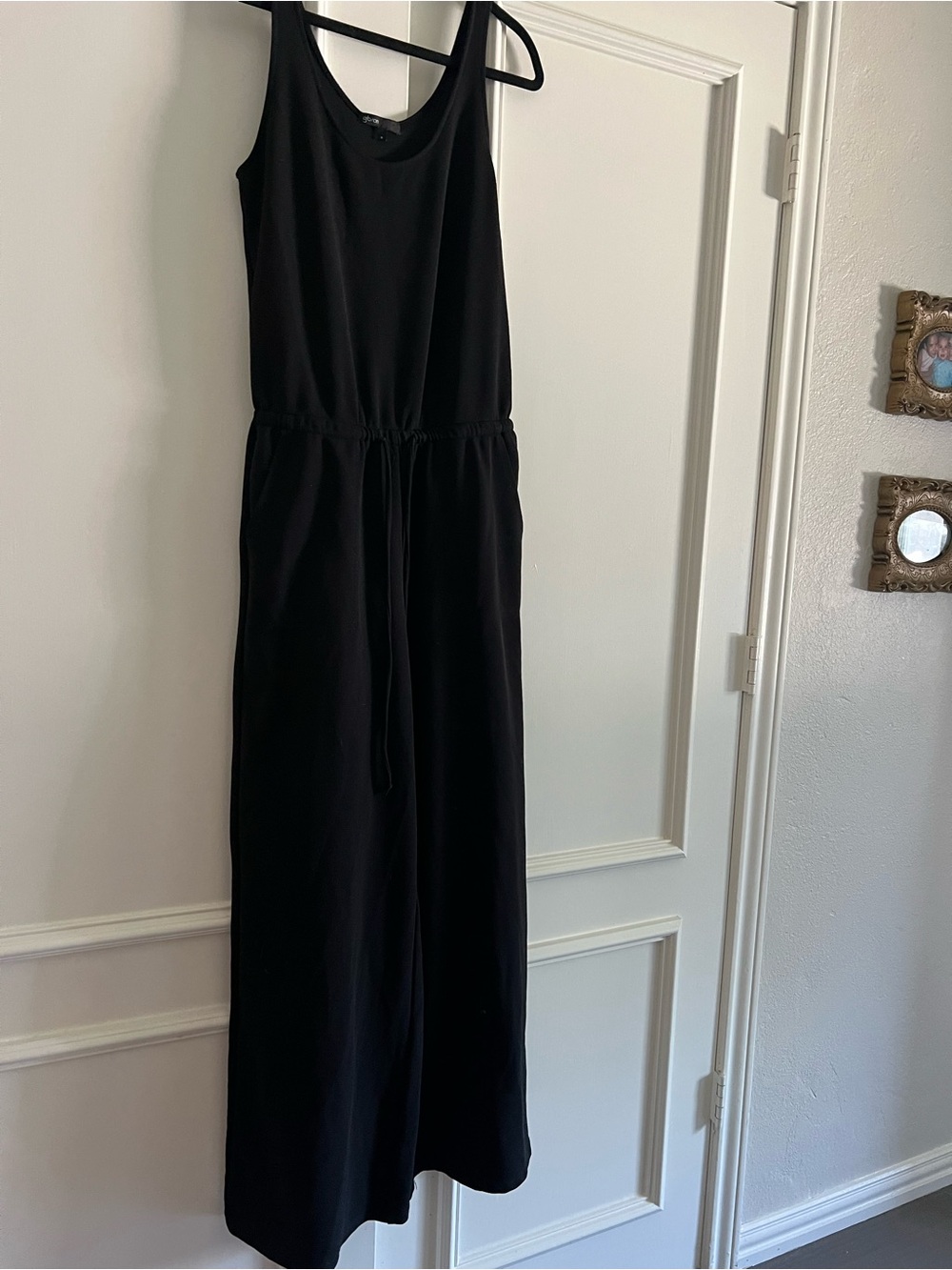 Gibson Black Sleeveless Scoop Neck Jumpsuit